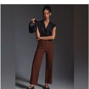 Anthropologie Checkered Cropped Colette Pant